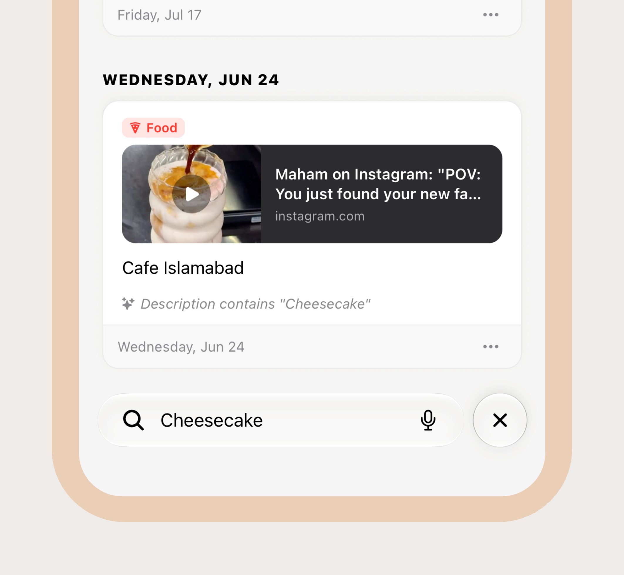 AI search bookmarks by meaning